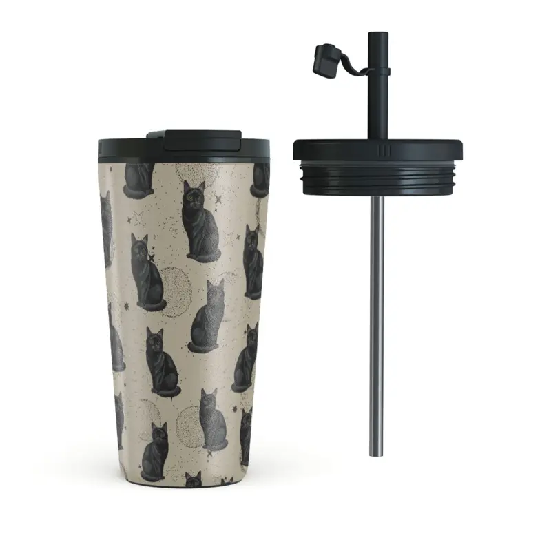 Burga Salem - Travel Mug 500ml with Flap & Straw Set - 2974796