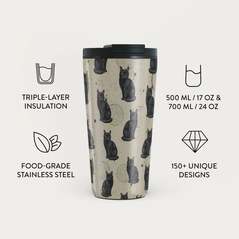 Burga Salem - Travel Mug 500ml with Flap & Straw Set - 2974796