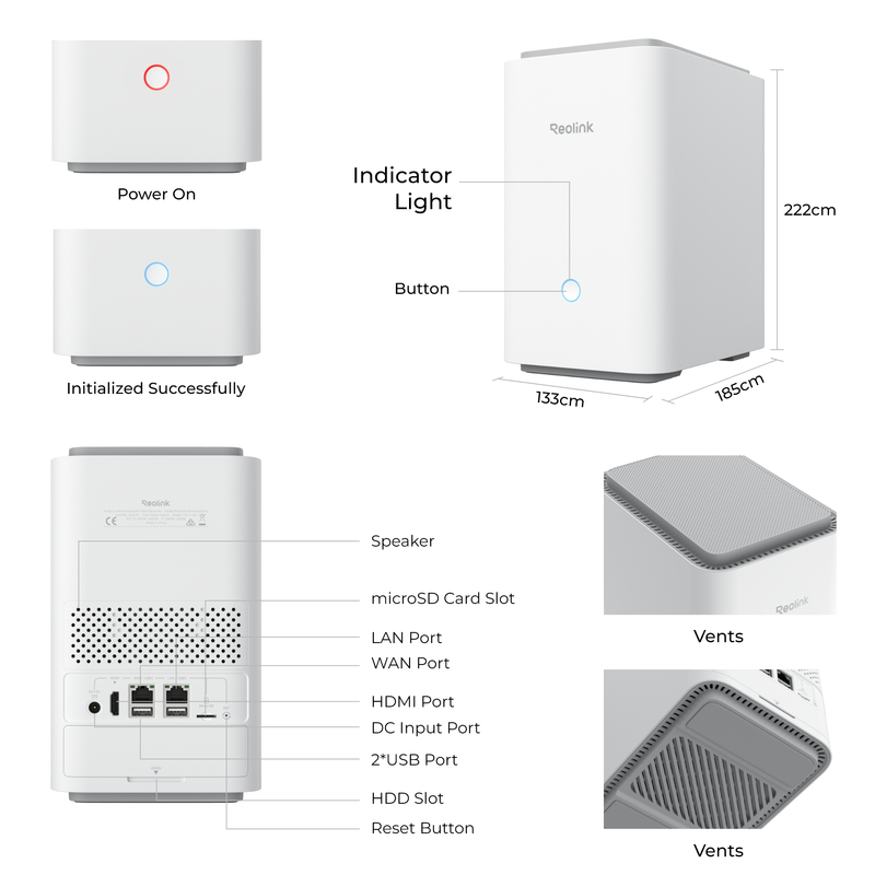 Reolink Home Hub Pro Unified Management & Storage Platform White - 3022357