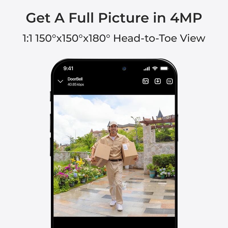 Reolink Video Doorbell (Battery) Smart 2K Wi-Fi White - 3022632