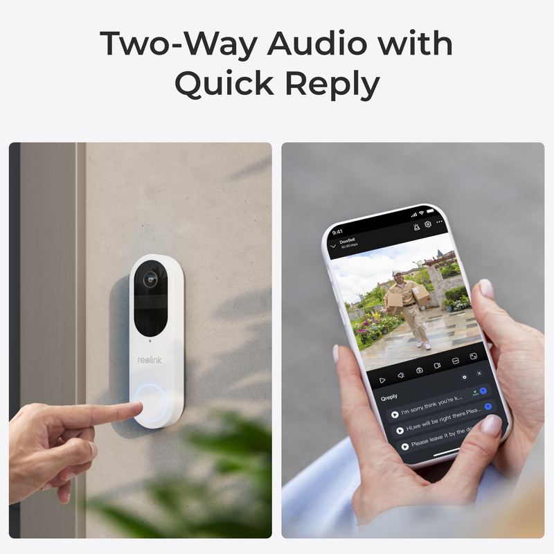 Reolink Video Doorbell (Battery) Smart 2K Wi-Fi White - 3022632