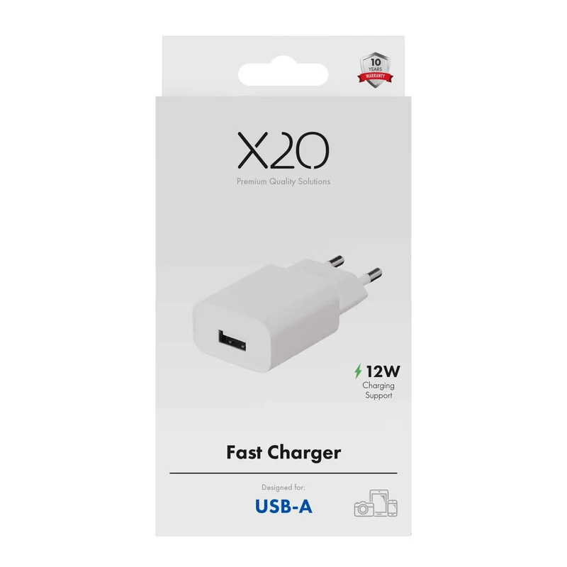 X2O 12W Home Charger USB-A White - 3401000