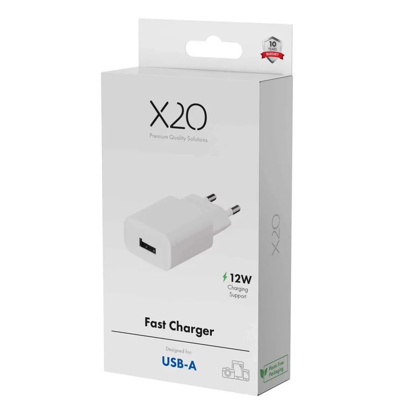 X2O 12W Home Charger USB-A White - 3401000
