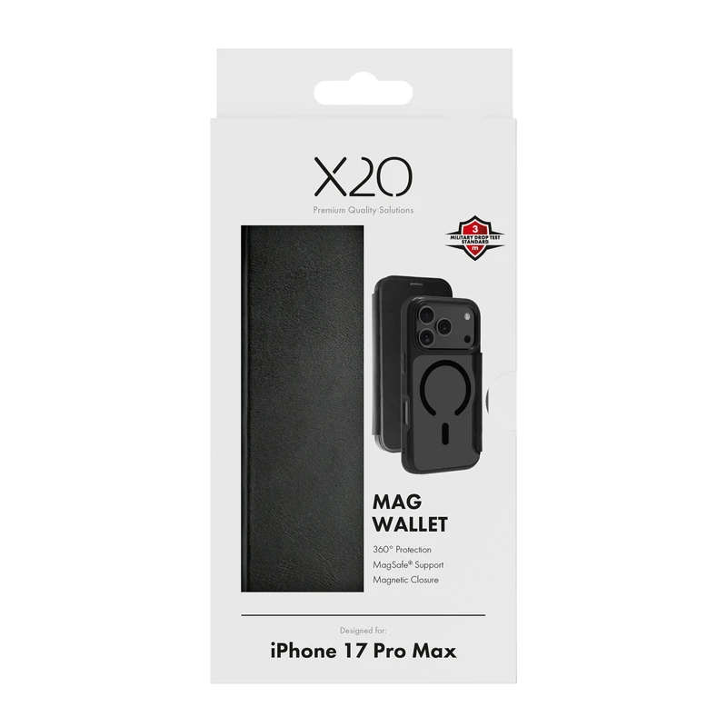 X2O Mag Wallet Apple iPhone 17 Pro Max Black - 3410003
