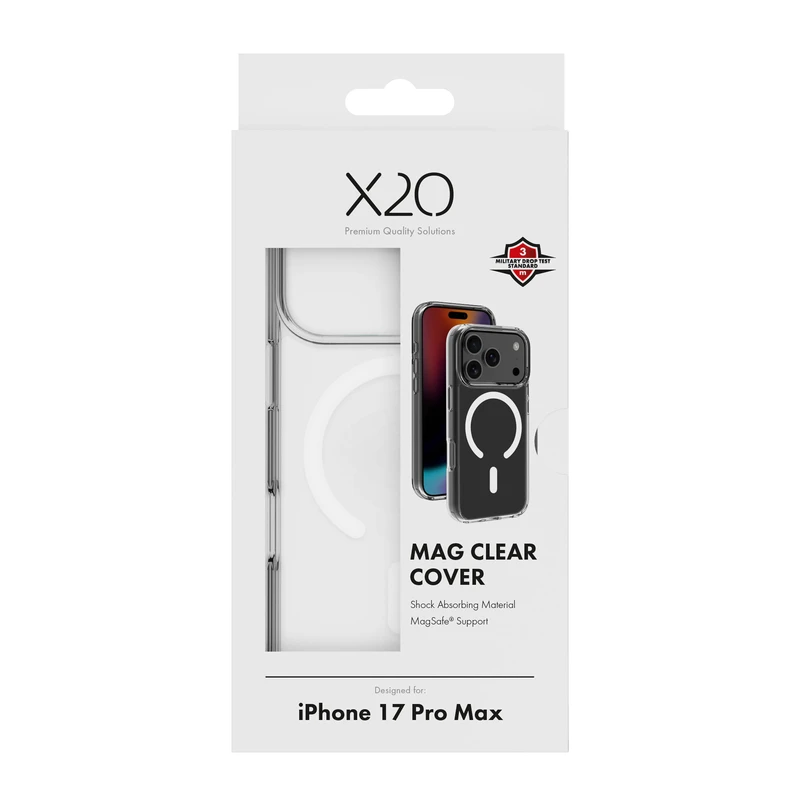 X2O Mag Clear Cover Apple iPhone 17 Pro Max Transparent - 3410006