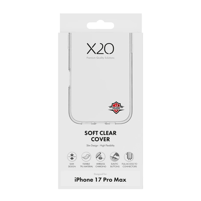 X2O Clear Soft Cover Apple iPhone 17 Pro Max Transparent - 3410007