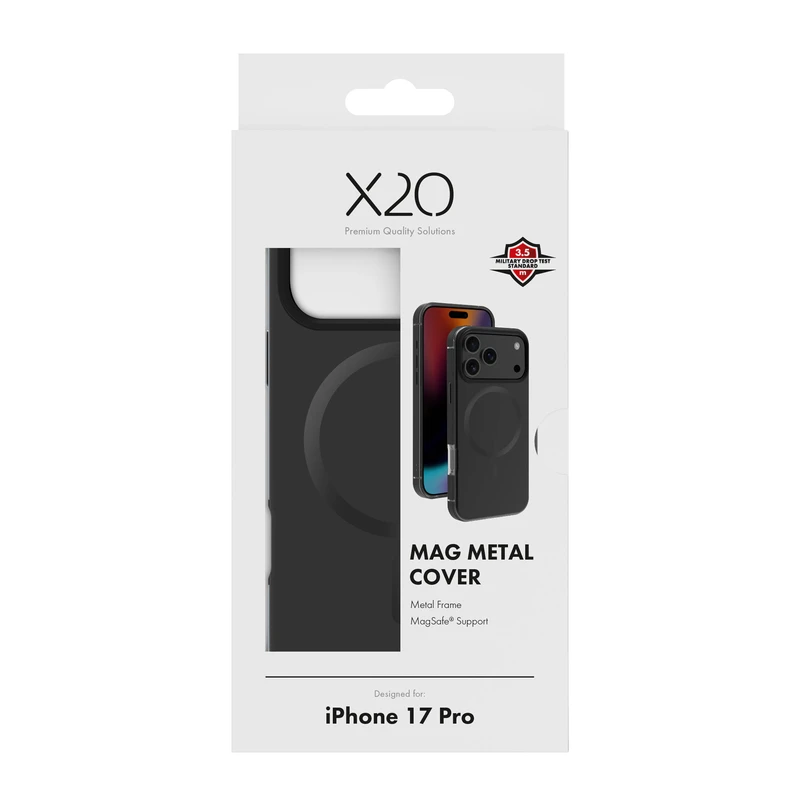 X2O Mag Metal Cover Apple iPhone 17 Pro Black - 3410012