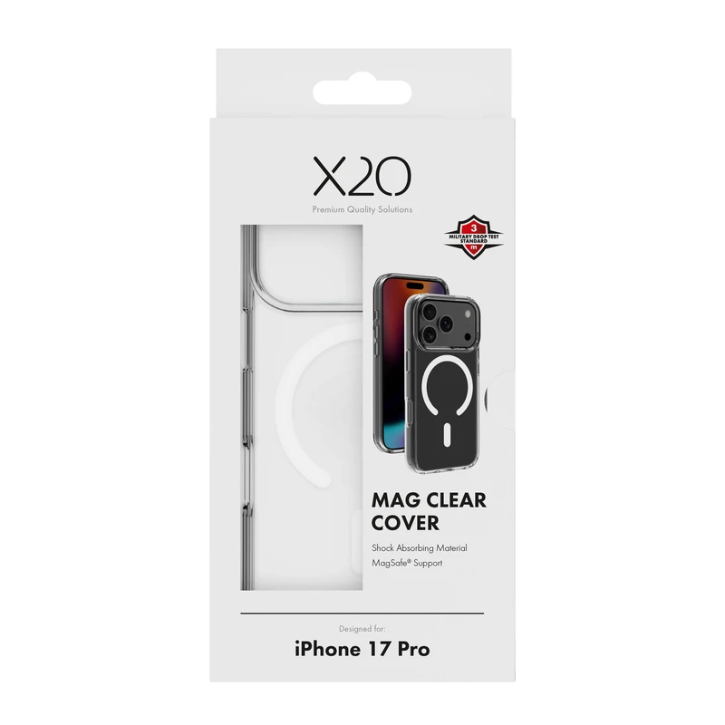 X2O Mag Clear Cover Apple iPhone 17 Pro Transparent - 3410015