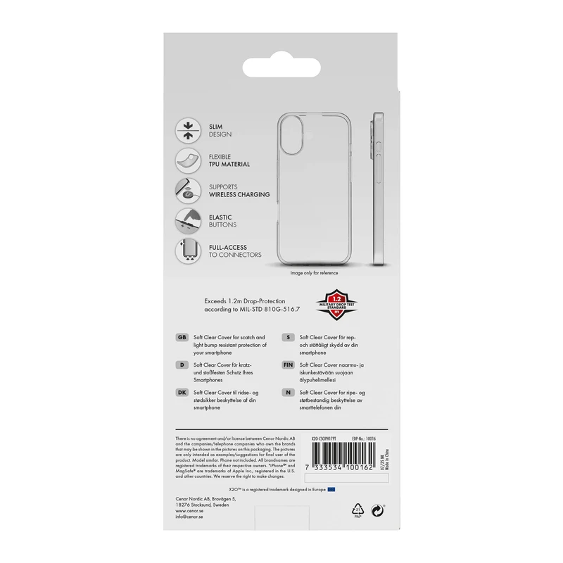 X2O Clear Soft Cover Apple iPhone 17 Pro Transparent - 3410016