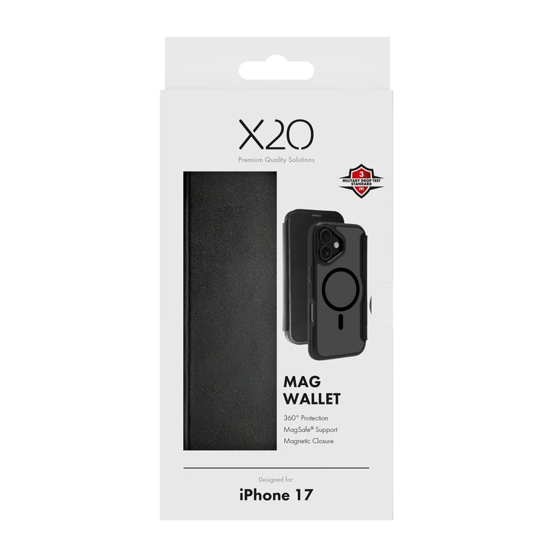 X2O Mag Wallet Apple iPhone 17 Black - 3410028