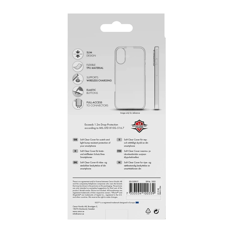 X2O Clear Soft Cover Apple iPhone 17 Transparent - 3410033