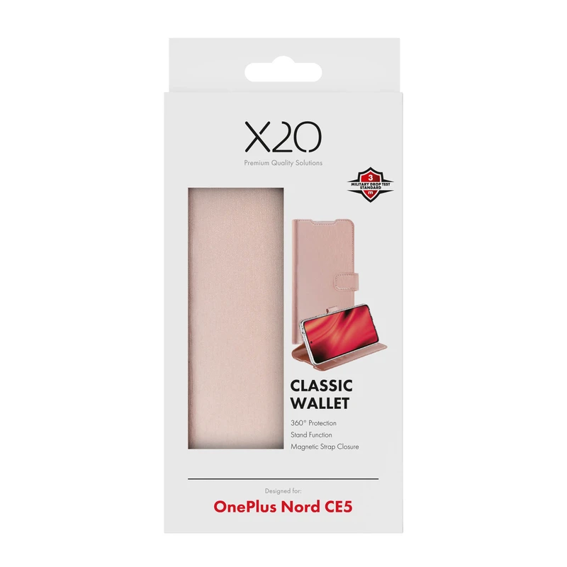 X2O Classic Wallet OnePlus Nord CE5 Rose Gold - 3410055