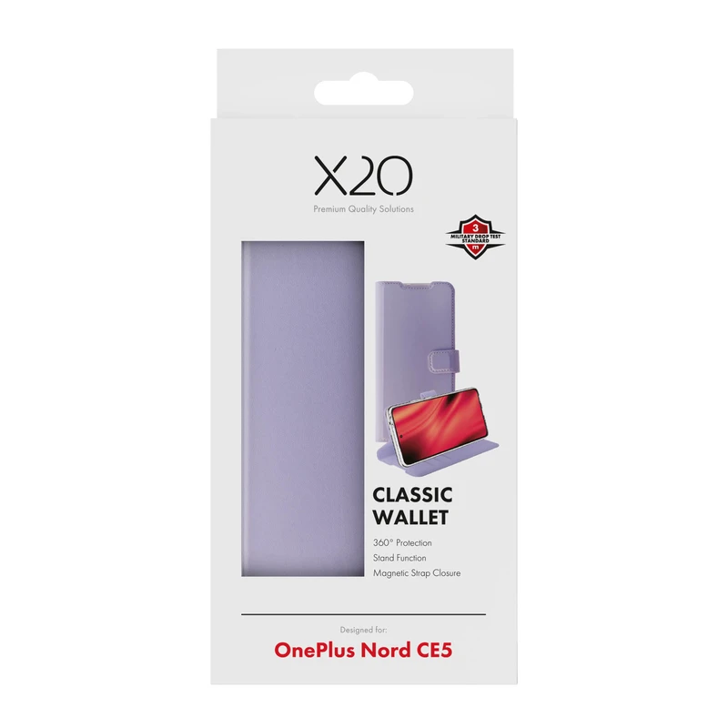 X2O Classic Wallet OnePlus Nord CE5 Lavender - 3410056
