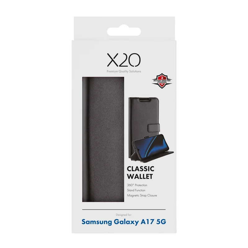 X2O Classic Wallet Samsung Galaxy A17 5G Black - 3410060