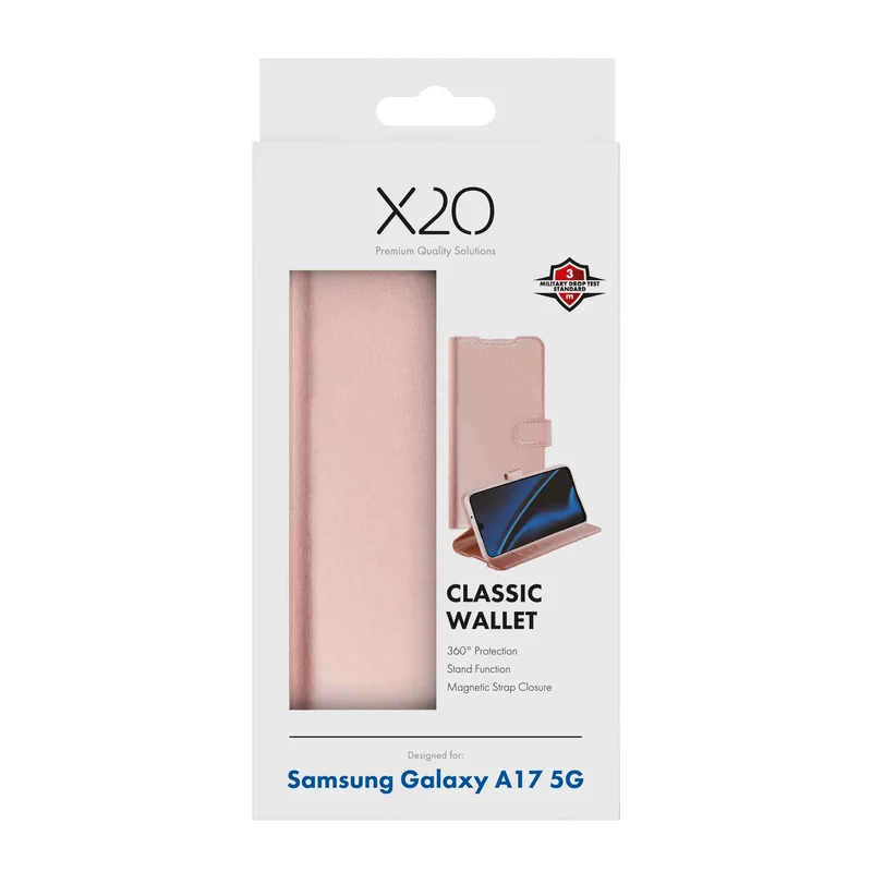 X2O Classic Wallet Samsung Galaxy A17 5G Rose Gold - 3410061