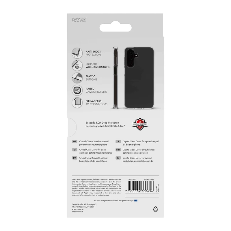 X2O Crystal Clear Cover Samsung Galaxy A17 5G Clear - 3410063