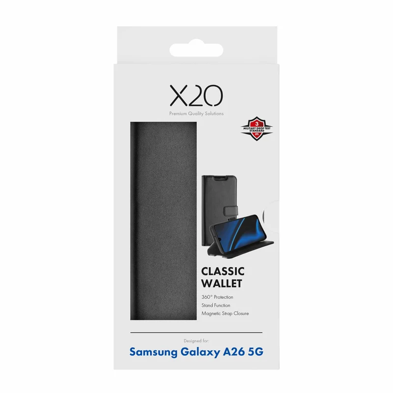 X2O Classic Wallet Samsung Galaxy A26 5G Black - 3410073
