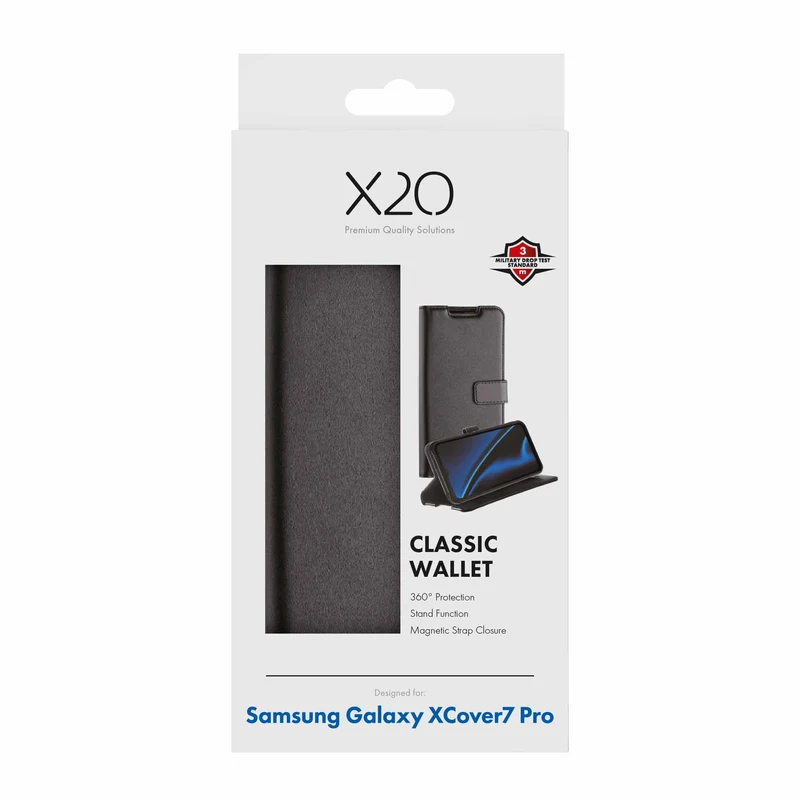 X2O Classic Wallet Samsung Galaxy Xcover7 Pro Black - 3410088