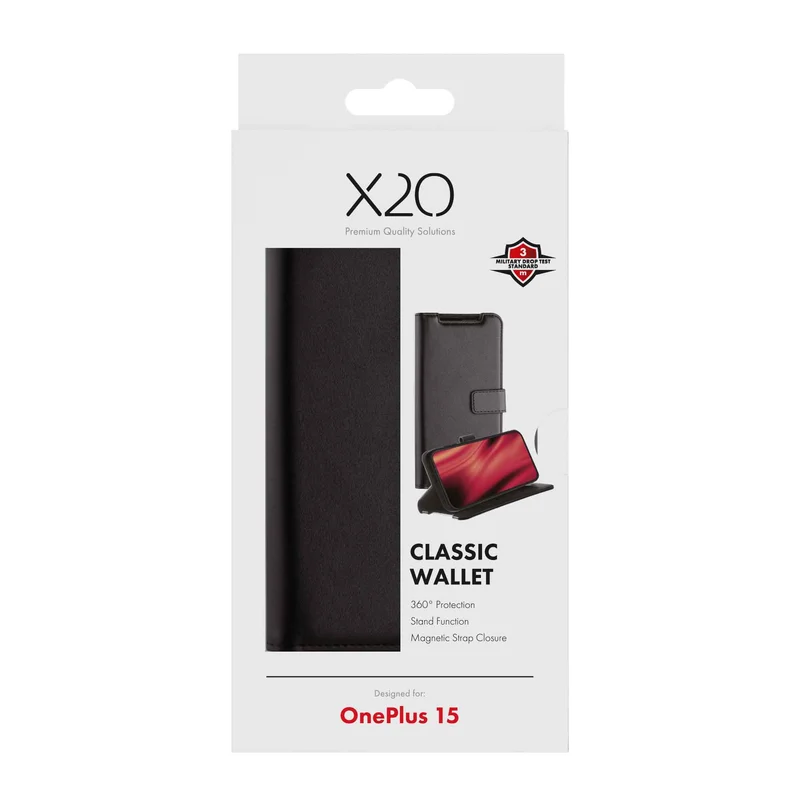 X2O Classic Wallet OnePlus 15 Black - 3410101