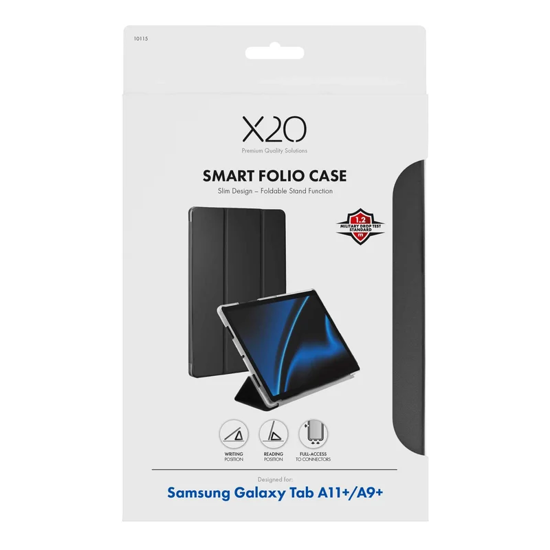 X2O Smart Folio Case Samsung Galaxy Tab A11+/A9+ Black - 3410115