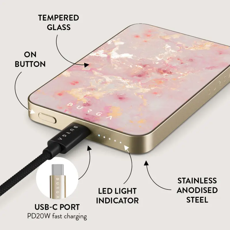 Burga Golden Coral - MagSafe Power Bank 5000 mAh Gold - 4108465