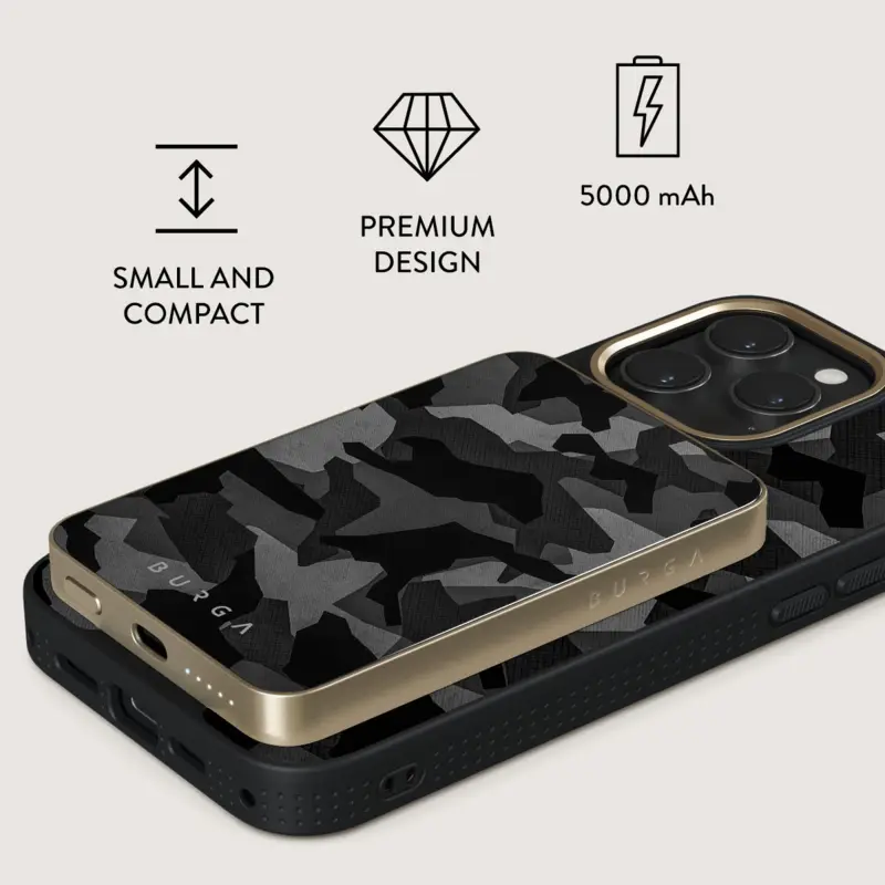 Burga Night Black Camo - MagSafe Power Bank 5000 mAh Gold - 4108475