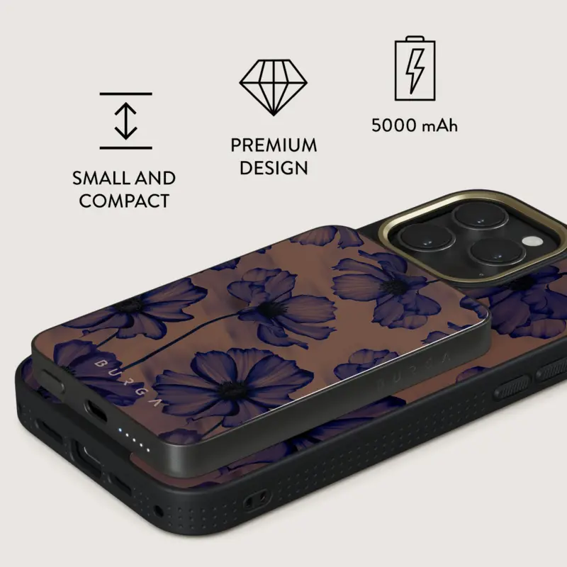 Burga Velvet Night - MagSafe Power Bank 5000 mAh Gunmetal - 4108572