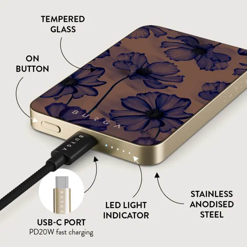 Burga Velvet Night - MagSafe Power Bank 5000 mAh Gold - 4108573