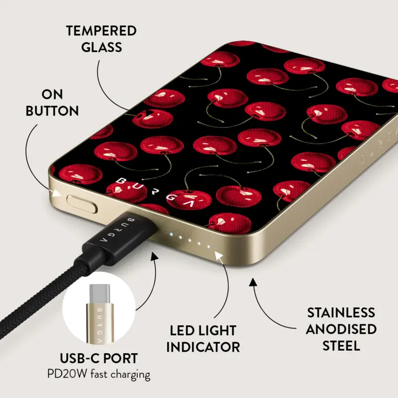 Burga Cherrybomb - MagSafe Power Bank 5000 mAh Gold - 4108581