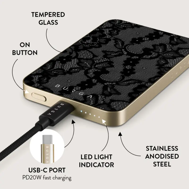Burga Magnetic - MagSafe Power Bank 5000 mAh Gold - 4108799