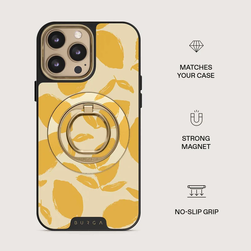 Burga Lemon Tart - Magnetic Ring Holder Gold - 4153253
