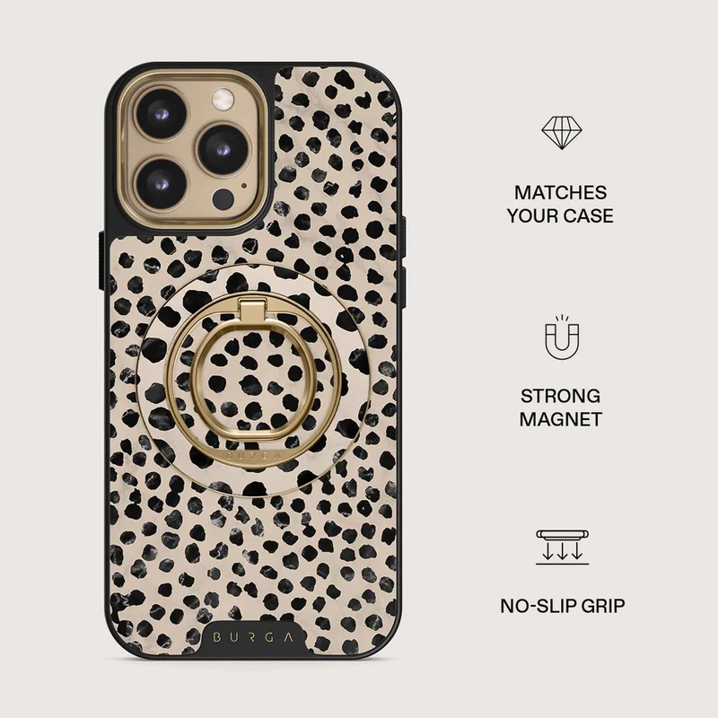 Burga Almond Latte - Magnetic Ring Holder Gold - 4153357