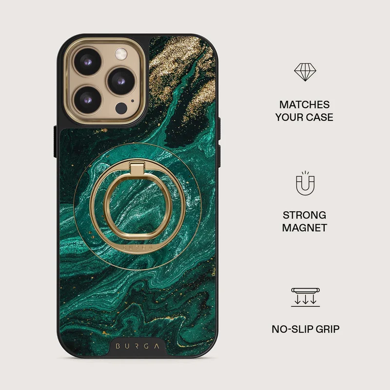 Burga Emerald Pool - Magnetic Ring Holder Gold - 4153359