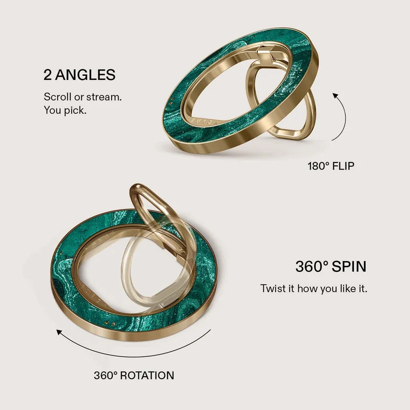Burga Emerald Pool - Magnetic Ring Holder Gold - 4153359