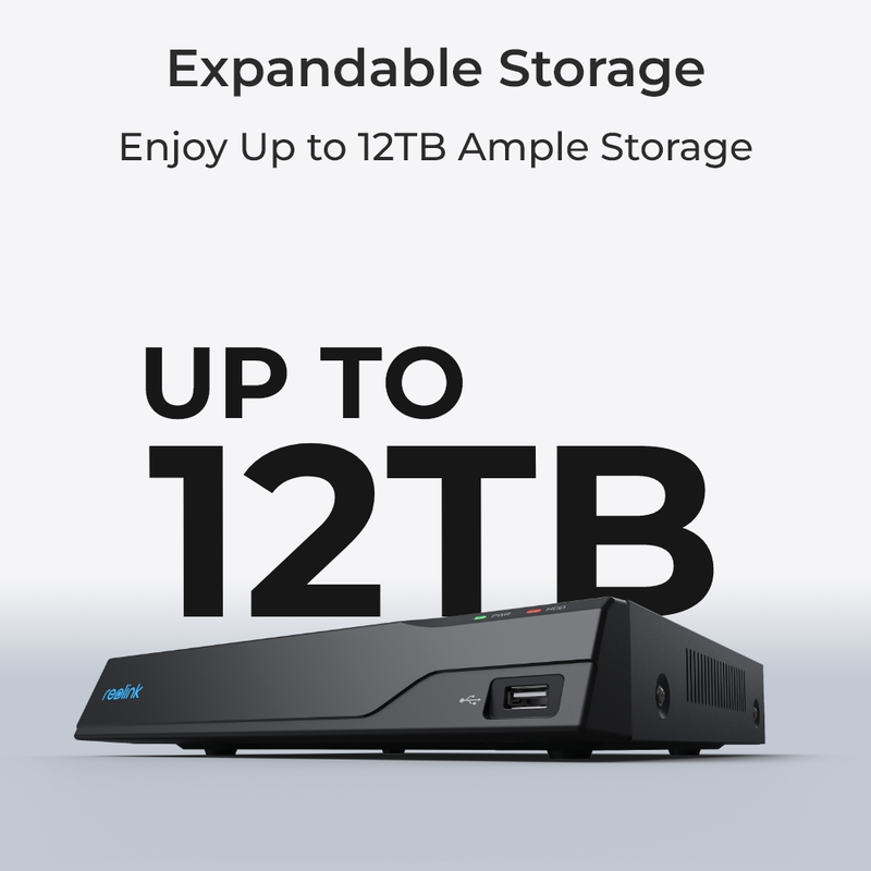 Reolink NVS8-8MB4 (RLK8-800B4) 4K UHD 8-Channel NVR System White - 5398332