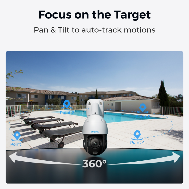 Reolink P840 (RLC-823S1W) Smart 4K PTZ PoE Cam 360° White - 5398340