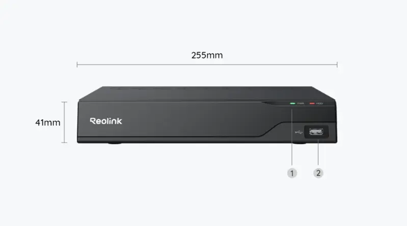 Reolink NVS8 (RLN8-410) 8-Channel PoE NVR Black - 5398654