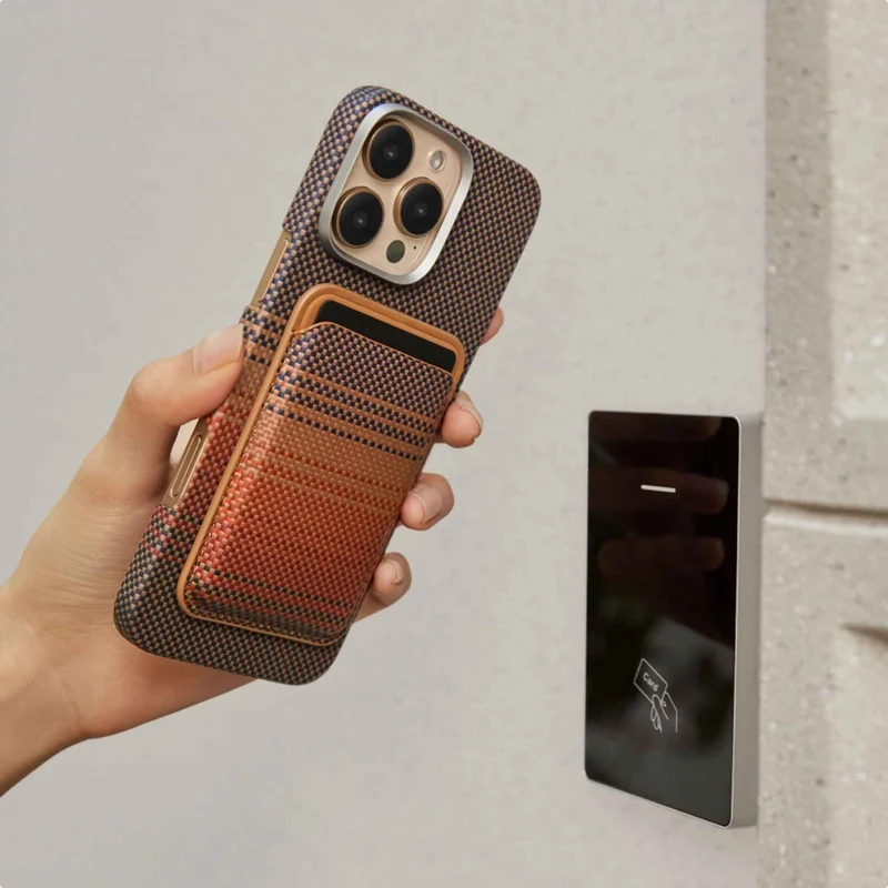 Pitaka MagSafe Woven Card Wallet Sunset - 5541762