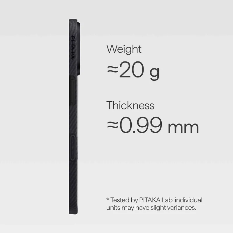 Pitaka Edge MagSafe Case iPhone Air Black/Grey - 5541812