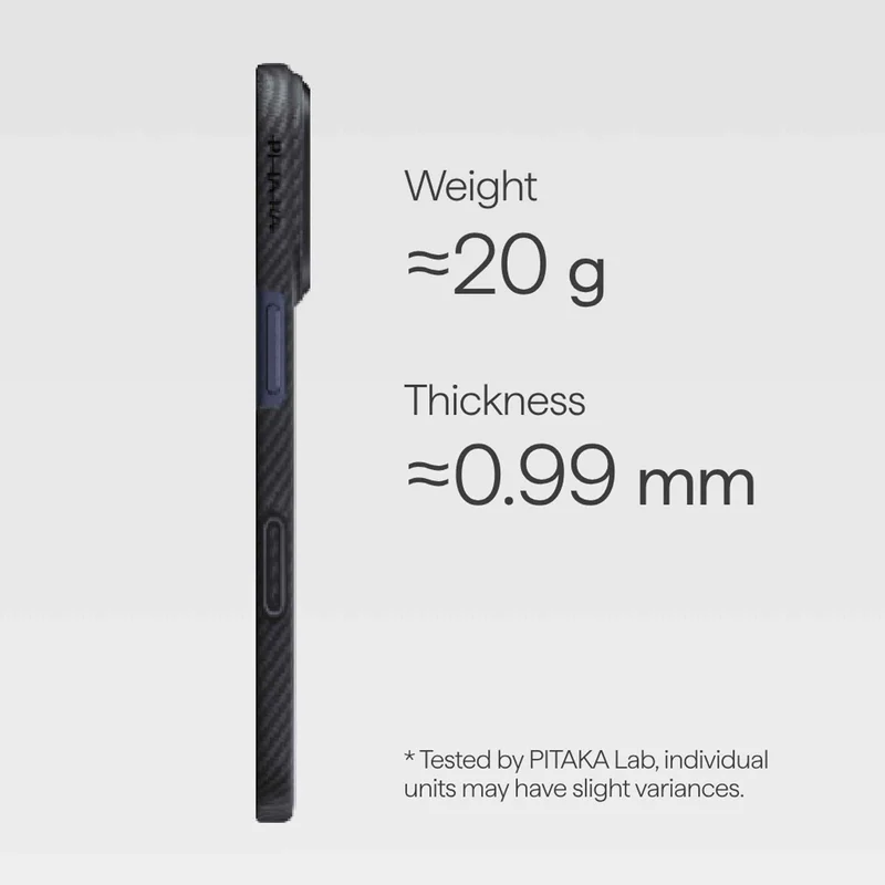 Pitaka Edge MagSafe Case iPhone 17 Pro Black/Grey - 5541813