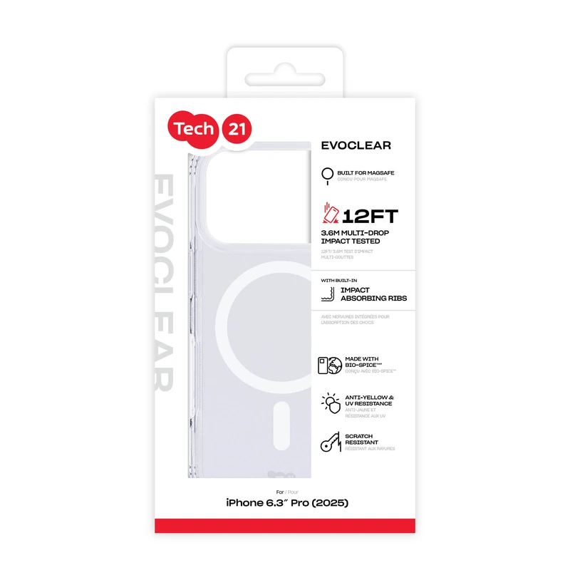 Tech21 Evo Clear MagSafe Apple iPhone 18 Pro/17 Pro Clear - 5960725