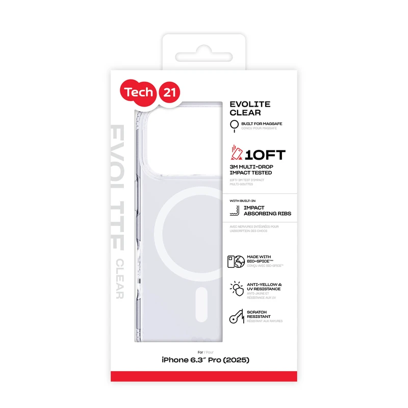 Tech21 Evo Lite MagSafe Apple iPhone 17 Pro Clear - 5960731