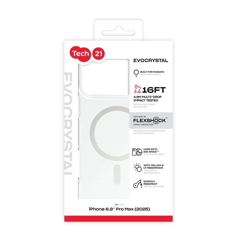 Tech21 Evo Crystal MagSafe Apple iPhone 18 Pro Max/17 Pro Max Clear/Silver - 5960843