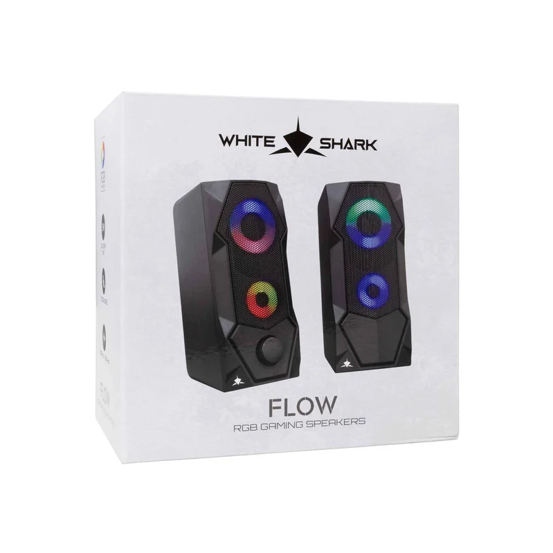 White Shark FLOW Stereo 2.0 Speaker Black - 7326905