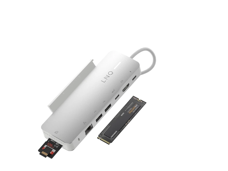 Linq 9in1 PRO SSD 140W USB-C Multiport Hub Space Grey - 7462274