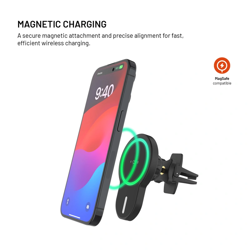 FIXED MagClick 15W Airvent Car Mount Black - 8012231