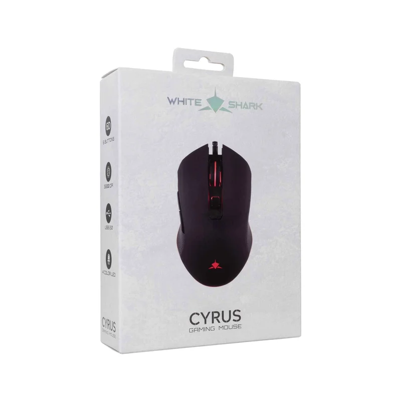 White Shark CYRUS Gaming Mice 6D 3.200dpi Black - 2053937
