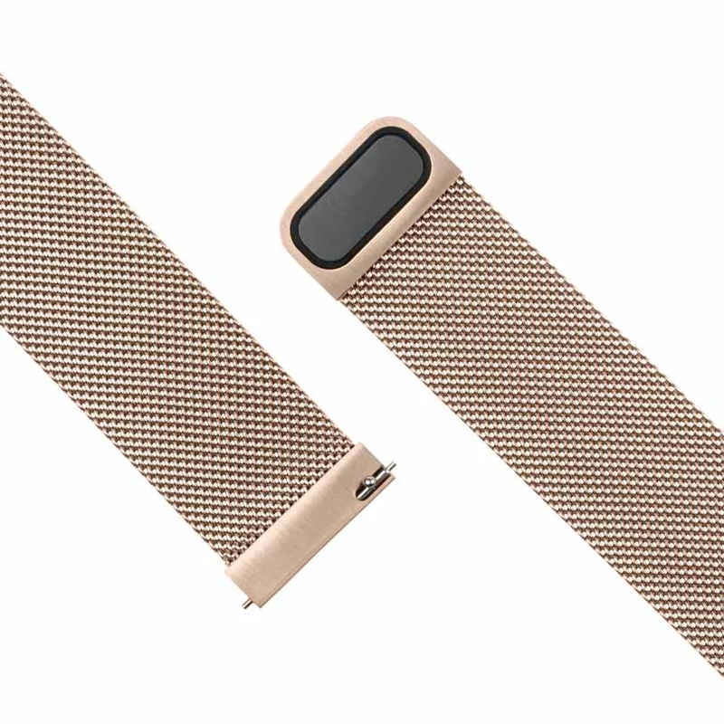 FIXED Mesh Strap for Smartwatch Universal 20mm Rose Gold - 8013338