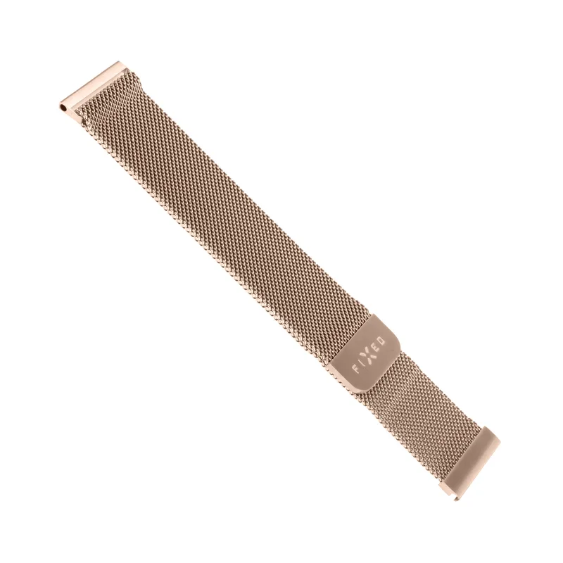 FIXED Mesh Strap for Smartwatch Universal 22mm Rose Gold - 8013343