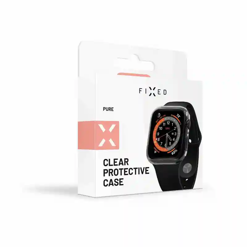 FIXED PURE Case w. Glass for Apple Watch 45 mm Clear - 8013508